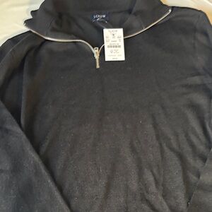 J. Crew Factory Men's Black Zip-Up Sweater